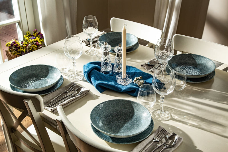 BLUE TOPAZ Tabletop set | 2 place settings | 16 items included