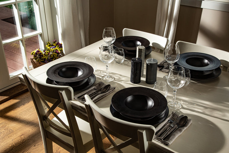 OBSIDIAN CRYSTAL Tabletop Set | 4 place settings | 32 items included