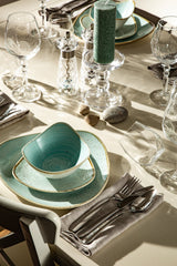 TURQUOISE SEASIDE Tabletop Set | 2 place settings | 16 items included